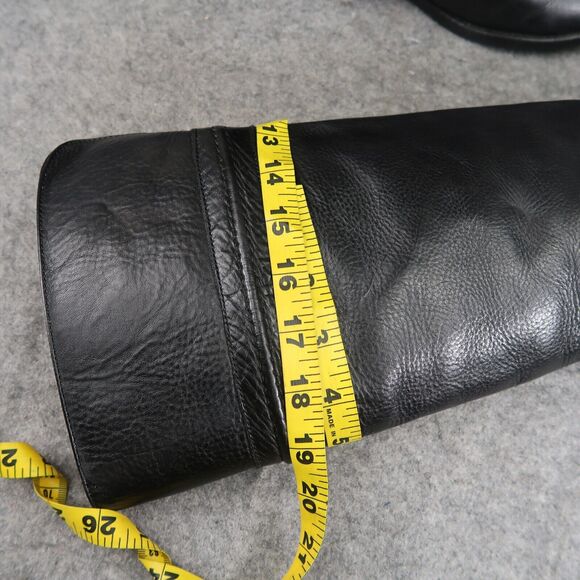 Frye Boots Women 6 Melissa Trapunto Riding Leather Pull On Classic Fashion Black - Picture 15 of 16